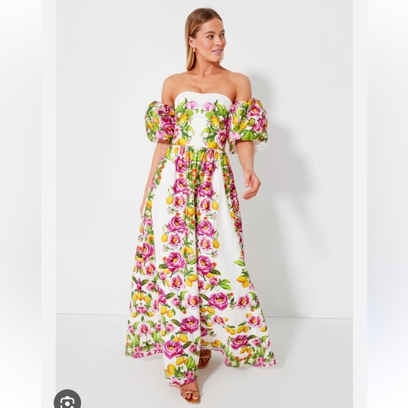 Borgo de Nor Peonia Pink Juliet Cotton Dress - Picture 2 of 8